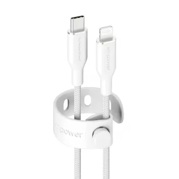 PanzerGlass empower™ by ® Racing USB-C į Lightning laidas 60W | USB 2.0 | 1,2 m | sidabriškai baltas