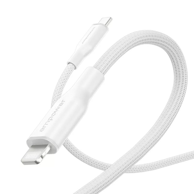 PanzerGlass empower™ by ® Racing USB-C į Lightning laidas 60W | USB 2.0 | 1,2 m | sidabriškai baltas