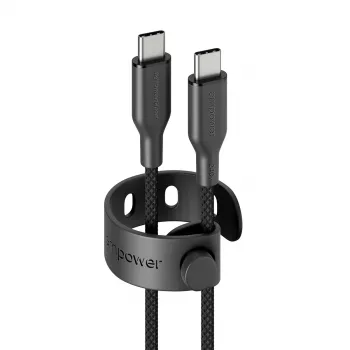 PanzerGlass empower™ by ® Racing 240W USB-C į USB-C laidas | USB 2.0 | 2 m | Kosminė juoda
