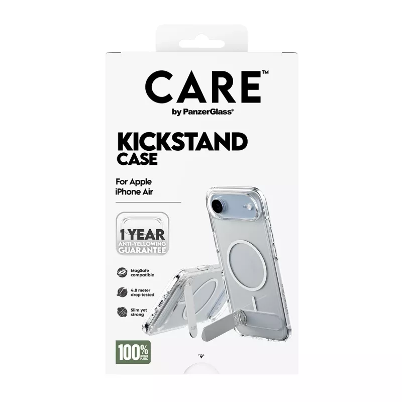 PanzerGlass CARE™ by ® Dėklas Skaidrus su Atramėle ir MagSafe iPhone Air