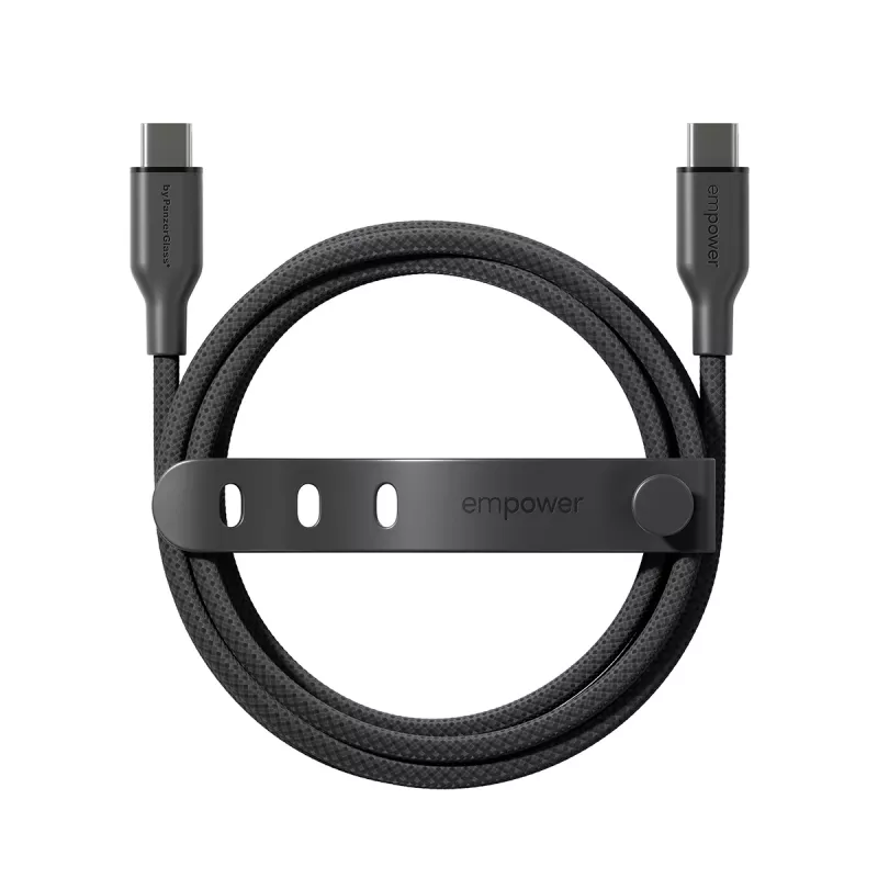 PanzerGlass empower™ by ® Racing 60W USB-C į USB-C laidas | USB 2.0 | 2 m | Space Black