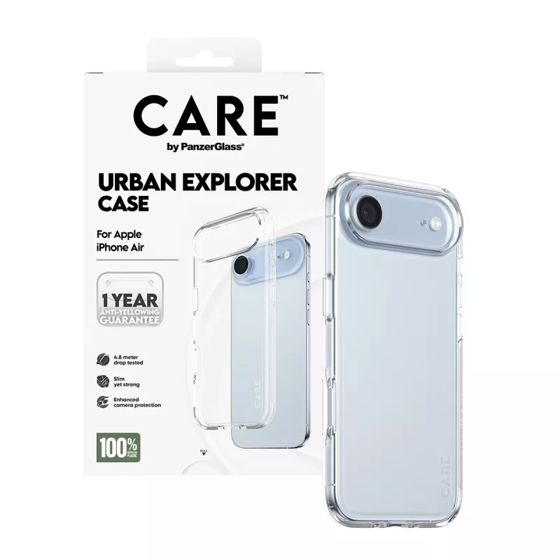 PanzerGlass CARE™ by ® Urban Explorer Dėklas Skaidrus iPhone Air