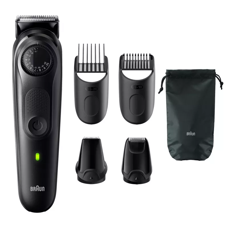 Braun BeardTrimmer 5 BT5430 barzdos kirpimo mašinėlė, baterija 40, 2 cm, šlapiam ir sausam naudojimui, juoda