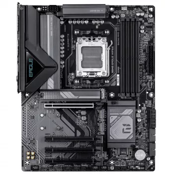 GIGABYTE B840 EAGLE WIFI6E pagrindinė plokštė – AMD Ryzen 9000, 8+2+2 fazių VRM, iki 8200MHz DDR5, 2xPCIe 4.0 + 1xPCIe 3.0 M.2, Wi-Fi 6E, 2.5GbE LAN