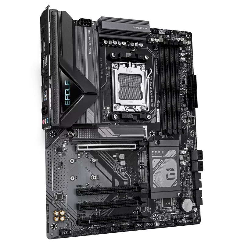GIGABYTE B840 EAGLE WIFI6E pagrindinė plokštė – AMD Ryzen 9000, 8+2+2 fazių VRM, iki 8200MHz DDR5, 2xPCIe 4.0 + 1xPCIe 3.0 M.2, Wi-Fi 6E, 2.5GbE LAN