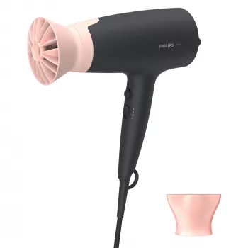 Philips 3000 serijos BHD350/10 plaukų džiovintuvas, DC, juoda, rožinė, pakabinimo kilpa, 1,8 m, 2100 W, 220–240 V