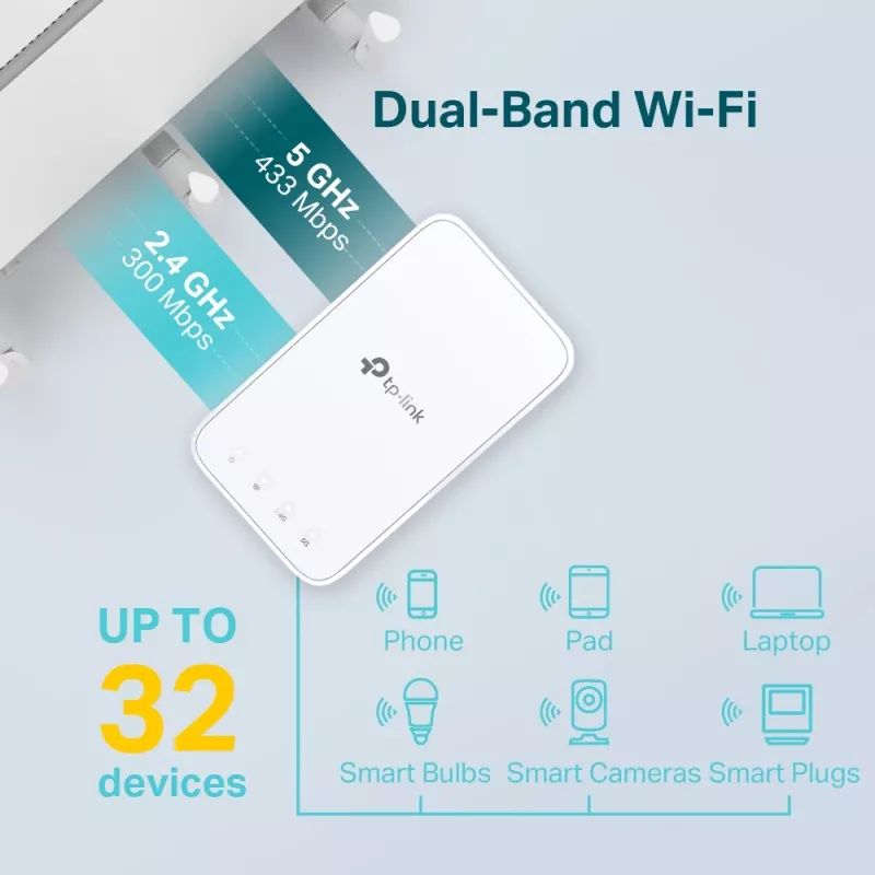 TP-Link RE230 belaidžio tinklo stiprintuvas baltas 10, 100 Mbit/s