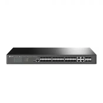 TP-Link Omada 24 prievadų SFP L2+ valdomas jungiklis su 4 10GE SFP+ lizdais