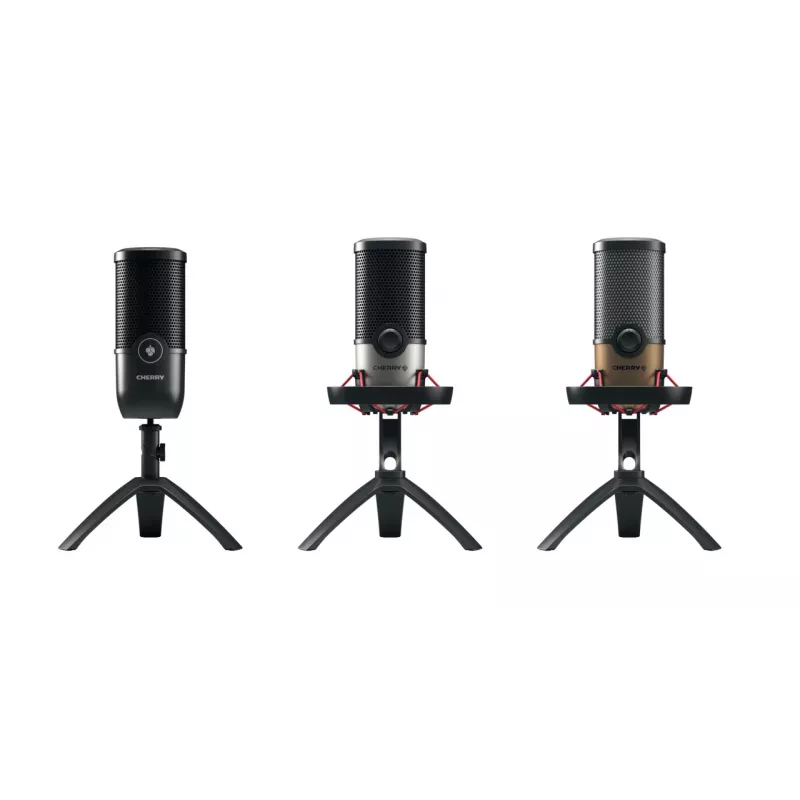 CHERRY UM 9.0 PRO RGB juodas, varinis stalinis mikrofonas