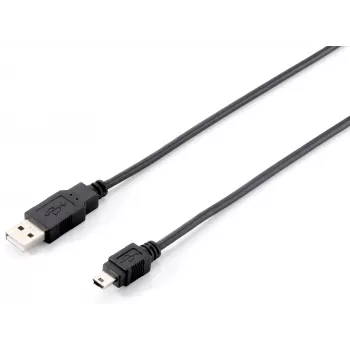 Equip USB 2.0 A-Mini-B laidas, 1,8 m, juodas
