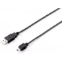 Equip USB 2.0 A-Mini-B laidas, 1,8 m, juodas