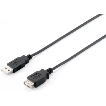 Equip USB 2.0 ilginimo kabelis A tipo kištukas į lizdą, 1,8 m, juodas