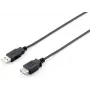 Equip USB 2.0 ilginimo kabelis A tipo kištukas į lizdą, 1,8 m, juodas