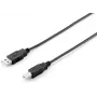 Equip USB 2.0 laidas, A tipas į B tipą, 1 m, juodas