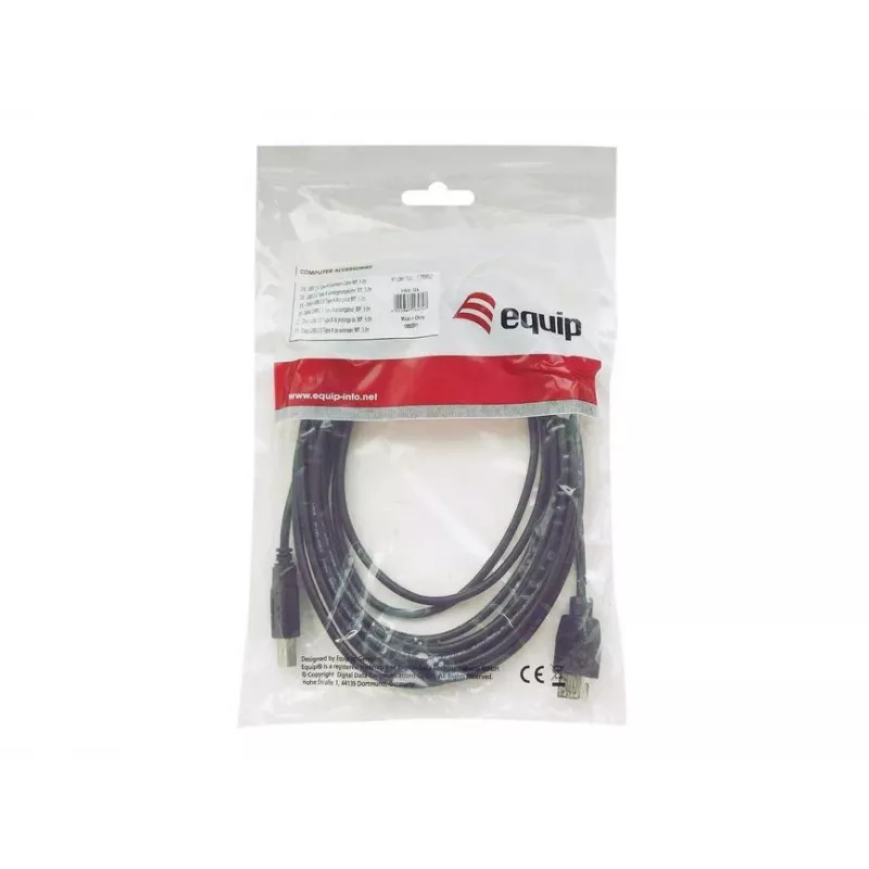 Equip USB 2.0 A tipo į B tipo laidas, 2 m, juodas