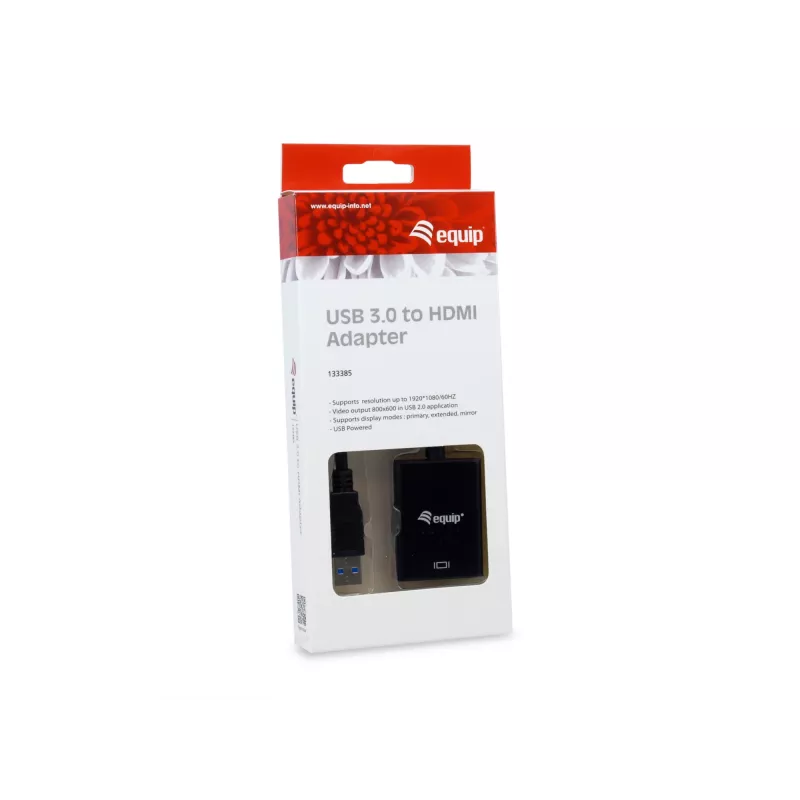 Equip USB 3.0 į HDMI adapteris, 3.2 Gen 1 (3.1 Gen 1), USB Type-A, HDMI išvestis, 1920 x 1080 pikseliai