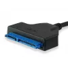 Equip USB Type C į SATA laidas, juodas, 6 Gbit/s, 50 mm, 150 mm, 500 mm, 50 g