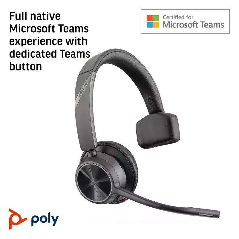 HP Poly Voyager 4310 Microsoft Teams sertifikuota Bluetooth ausinė su USB-A imtuvu BT700