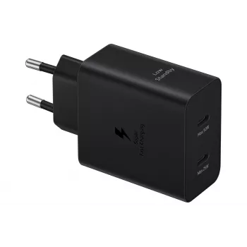 Samsung EP-T5020 greitasis AC įkroviklis juodas, 2xUSB-C, 1,8 m laidas