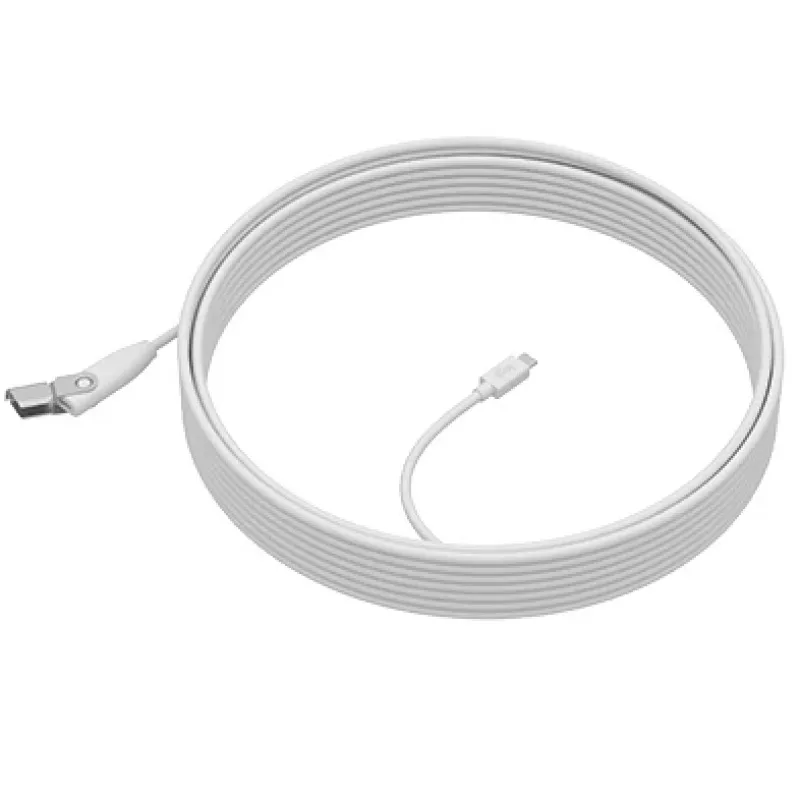 LOGITECH Rally Mic Pod prailginimo kabelis, baltas, 10 m