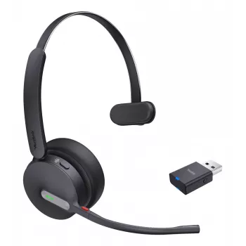 Yealink WH64 Hybrid Mono Teams Ausinės Belaidės Antgalvės Biuro/Skambučių Centro Micro-USB Juodos