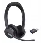 Yealink WH64 Hybrid Dual Teams belaidė ausinė DECT + Bluetooth ant galvos, biuro / skambučių centro, mikrofonas, Micro-USB, juoda