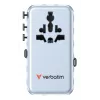 Verbatim Charge 'n' Travel 70W 2C ištraukiamas universalus kelioninis adapteris mėlynas