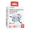 Verbatim Charge 'n' Travel 70W 2C ištraukiamas universalus kelioninis adapteris mėlynas