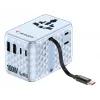 Verbatim Charge 'n' Travel 100W Universal kelioninis adapteris su įtraukiamu kabeliu Mėlyna