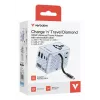 Verbatim Charge 'n' Travel 100W Universal kelioninis adapteris su įtraukiamu kabeliu Mėlyna