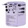 Verbatim Charge 'n' Travel 100W Universalus kelioninis adapteris su įtraukiamu kabeliu Violetinė