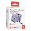 Verbatim Charge 'n' Travel 100W Universalus kelioninis adapteris su įtraukiamu kabeliu Violetinė