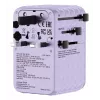 Verbatim Charge 'n' Travel 100W Universalus kelioninis adapteris su įtraukiamu kabeliu Violetinė
