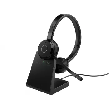 Jabra Evolve 65 TE - Link390a MS Stereo (su stovu), laidinis ir belaidis, 20–20000 Hz, biuras/skambučių centras, 106,3 g, ausinės, juodos
