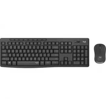 Logitech MK295 Tylus belaidis klaviatūros ir pelės rinkinys, USB, QWERTZ vokiškas išdėstymas, grafitas