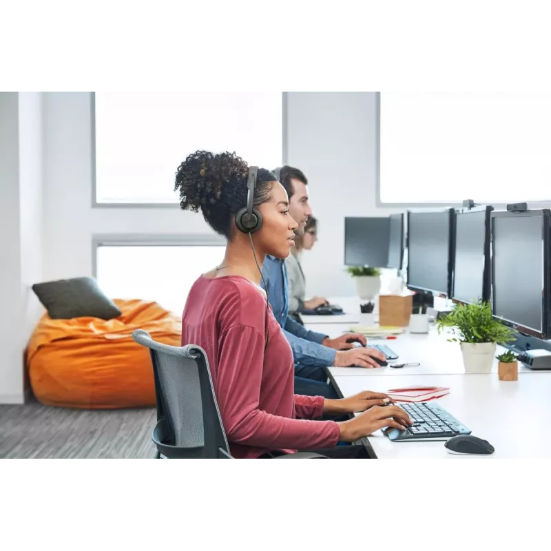 LOGITECH Zone Wired USB-C / USB-A ausinės, sertifikuotos Microsoft Teams, juodos