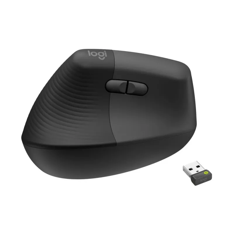 LOGITECH Wireless Mouse Lift For Business kairiarankiams Graphite/juoda