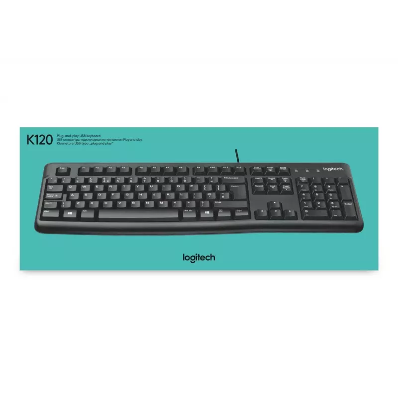 LOGITECH K120 klaviatūra – USB laidinė – QWERTY US/International