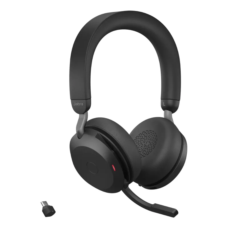 Jabra Evolve2 75 - USB-C UC - Juoda, laidinis ir belaidis, biuro/skambučių centras, 20 - 20000 Hz, 197 g, ausinės, juodos