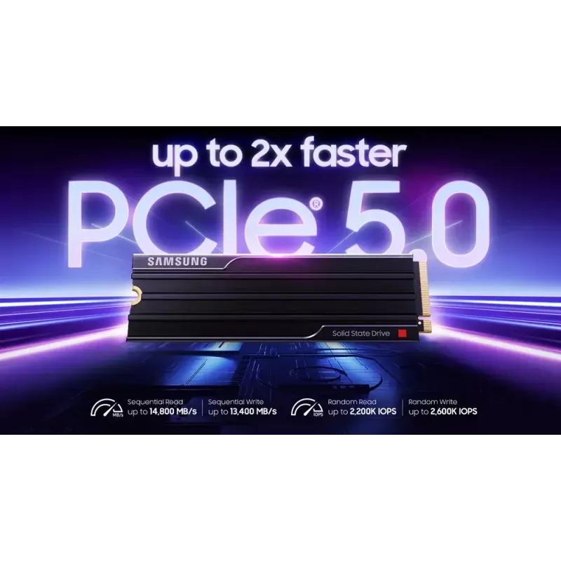 Samsung 9100 PRO su aušintuvu PCIe® 5.0 NVMe™ M.2 SSD - 1 TB