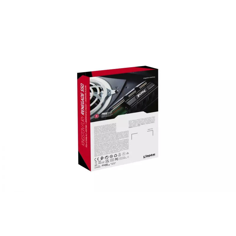 Kingston Technology 2000G RENEGADE PCIe 4.0 NVMe SSD su radiatoriumi