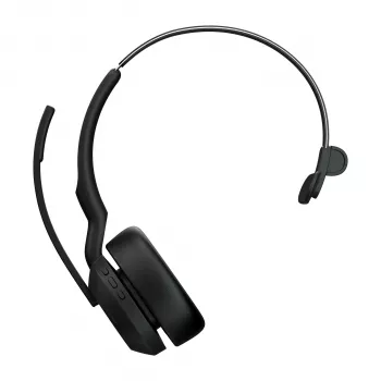 Jabra Evolve2 55 - Link380a MS Mono, belaidė ausinė, biurui/skambučių centrui, 20–20000 Hz, 130 g, juoda