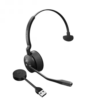 Jabra Engage 55 - USB-A MS Mono, EMEA/APAC, belaidis ausinių komplektas, biurui / skambučių centrui, 57 g, juoda, titano spalva