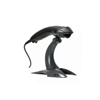 Honeywell brūkšninių kodų skaitytuvas Voyager 1200g USB rinkinys – juodas skaitytuvas 1200g su kietu stovu ir spiraliniu USB A tipo kabeliu 3 m