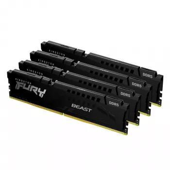 Kingston FURY Beast 128GB (4x32GB) DDR5 5600MHz CL40 juodas atminties rinkinys