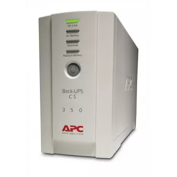 APC Back-UPS BK350EI nepertraukiamo maitinimo šaltinis, 350VA/210W, bokštas, 230V, 4x IEC C13 lizdai, keičiama baterija