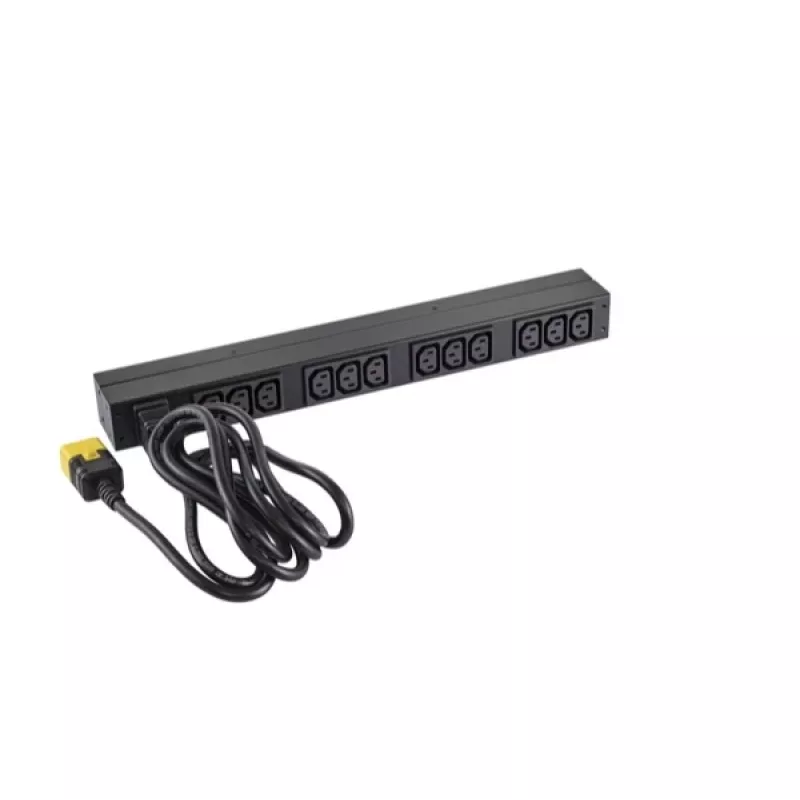 APC NetShelter Basic Rack PDU, 1U, 1 fazė, 3,7 kW 230 V 16 A arba 3,3 kW 208 V 16 A, 12× C13 lizdų, C20 laidas