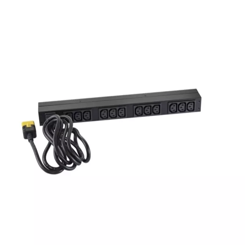 APC NetShelter Basic Rack PDU, 1U, 1 fazė, 3,7 kW 230 V 16 A arba 3,3 kW 208 V 16 A, 12× C13 lizdų, C20 laidas