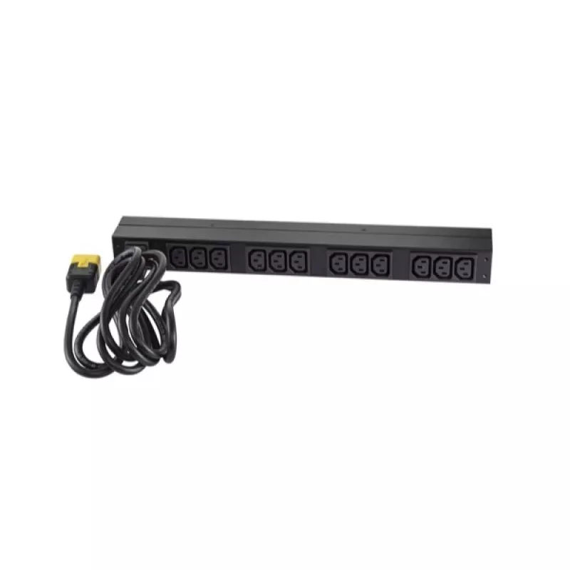 APC NetShelter Basic Rack PDU, 1U, 1 fazė, 3,7 kW 230 V 16 A arba 3,3 kW 208 V 16 A, 12× C13 lizdų, C20 laidas