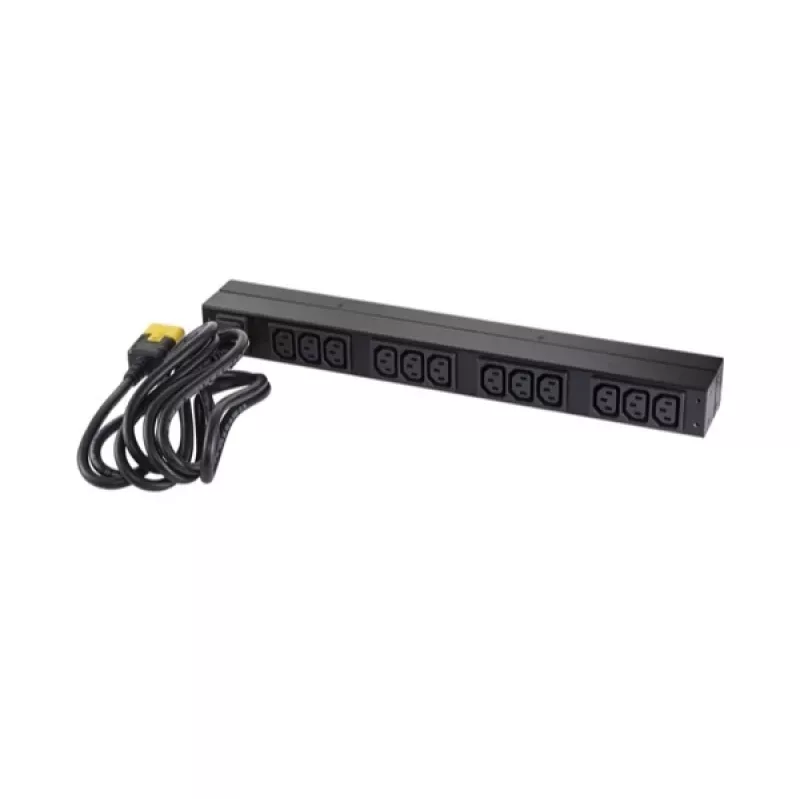 APC NetShelter Basic Rack PDU, 1U, 1 fazė, 3,7 kW 230 V 16 A arba 3,3 kW 208 V 16 A, 12× C13 lizdų, C20 laidas